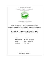 Đánh giá hiệu quả sử dụng đất nông nghiệp tại trang trại yoel tal, moshav paran, arava, israel 