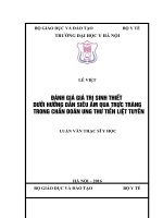 Đánh giá giá trị sinh thiết dưới hướng dẫn siêu âm qua trực tràng trong chẩn đoán ung thư tiền liệt tuyến