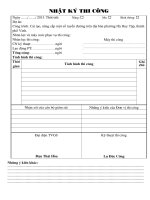 Mẫu nhật ký thi công