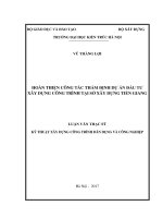 Hoàn thiện công tác thẩm định dự án đầu tư xây dựng công trình tại sở xây dựng tiền giang (tt) 
