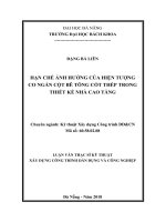 Hạn chế ảnh hưởng của hiện tượng co ngắn cột bê tông cốt thép trong thiết kế nhà cao tẩng