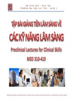 Tập Bài Giảng Tiền Lâm Sàng Về Các Kỹ Năng Lâm Sàng