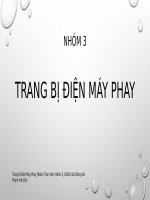 THUYẾT TRÌNH TRANG BỊ ĐIỆN CHO MÁY PHAY