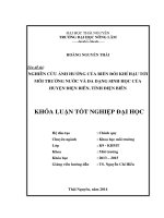 Nghiên cứu ảnh hưởng của biến đổi khí hậu tới môi trường nước và đa dạng sinh học của huyện điện biên, tỉnh điện biên 