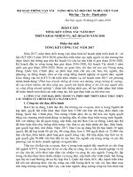 Báo cáo tổng kết công tác năm 2017, Kế hoạch năm 2018 của Ngành Giao Thông Vận Tải