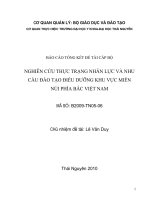 NGHIÊN CỨU THỰC TRẠNG NHÂN LỰC VÀ NHU CẦU ĐÀO TẠO ĐIỀU DƯỠNG KHU VỰC MIỀN NÚI PHÍA BẮC VIỆT NAM