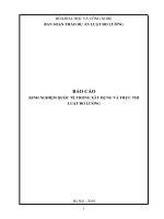 Báo Cáo Kinh Nghiệm Quốc Tế Trong Xây Dựng Và Thực Thi Luật Đo Lường