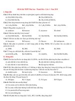 Đề thi thử THPTQG năm 2018 môn hóa học THPT bỉm sơn thanh hóa lần 1  