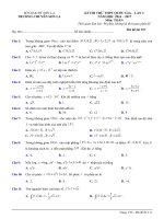 Đề THI THỬ THPT QUỐC GIA 2018 môn Toán Sở Sơn La Có đáp án Có lời giải chi tiết File Word