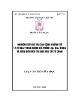 Nghiên cứu giá trị của cộng hưởng từ 1.5 Tesla trong đánh giá phân loại giai đoạn và theo dõi điều trị ung thư cổ tử cung (FULL TEXT)