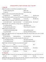 Đề thi thử THPTQG năm 2018 môn hóa học THPT lý thái tổ bắc ninh lần 1 