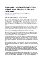 Kinh nghiệm chơi chứng khoán 1