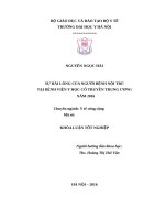 khSỰ HÀI LÒNG CỦA NGƯỜI BỆNH NỘI TRÚ TẠI BỆNH VIỆN Y HỌC CỔ TRUYỀN TRUNG ƯƠNG  NĂM 2016óa luận 19may2016 cô vân sửa
