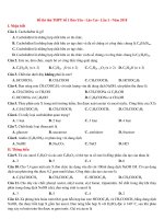 Đề thi thử THPTQG môn hóa học 2018