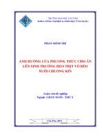 ẢNH HƯỞNG của PHƯƠNG THỨC CHO ăn lên SINH TRƯỞNG HEO THỊT vỗ béo NUÔI CHUỒNG kín 