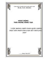 Trải nghiệm sáng tạo Lịch sử lớp 9  Cuộc kháng chiến toàn quốc chống  thực dân Pháp xâm lược kết thúc(19531954