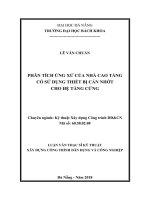 Phân tích ứng xử của nhà cao tầng có sử dụng thiết bị cản nhớt cho hệ tầng cứng
