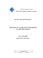 ẢNH HƯỞNG của NGHỆ lên sự SINH TRƯỞNG của HEO THỊT 30   60 KG 