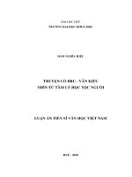 Truyện cổ bru   vân kiều nhìn từ tâm lý học tộc người 