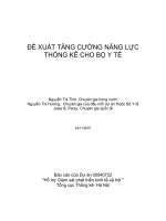 Đề Xuất Tăng Cường Năng Lực Thống Kê Cho Bộ Y Tế