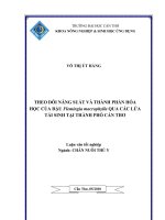 THEO dõi NĂNG SUẤT và THÀNH PHẦN hóa  học của đậu flemingia macrophylla QUA các lứa  tái SINH tại THÀNH PHỐ cần THƠ 