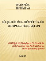 Kết Quả Bước Đầu Ca Ghép Phổi Từ Người Cho Sống Đầu Tiên Tại Việt Nam