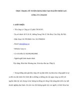 Thực trạng về tuyện dụng đào tạo nguồn nhân lực công ty CP KOSY 