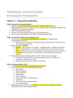 marketing communications marketing communication chapters 1 16 