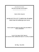 Đánh giá ứng xử và kiểm tra ổn định tháp truyền hình Quảng Ngãi