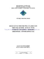 KHẢO sát sự SINH TRƯỞNG của HEO CON THEO mẹ (sơ SINH   28 NGÀY TUỔI) ở TRUNG tâm GIỐNG – TINH HEO GREENFEED – FINNOR (ĐỒNG NAI) 