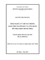 Nhận dạng cử chỉ tay trong giao tiếp người - máy và ứng dụng hỗ