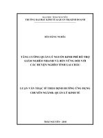 Tăng cường quản lý nguồn kinh phí hỗ trợ giảm nghèo nhanh và bền vững đối với các huyện nghèo tỉnh Lai Châu (Luận văn thạc sĩ)