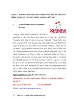 Công ty TNHH bảo hiểm nhân thọ prudential việt nam với CHƯƠNG TRÌNH đào tạo và PHÁT TRIỂN NGUỒN NHÂN lực 