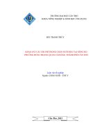KHẢO sát các CHI PHÍ TRONG CHĂN NUÔI HEO tại NÔNG hộ PHƯỜNG HƯNG THẠNH, QUẬN cái RĂNG, THÀNH PHỐ cần THƠ 