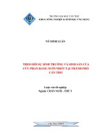 THEO dõi sự SINH TRƯỞNG và SINH sản của cừu PHAN RANG NUÔI NHỐT tại THÀNH PHỐ cần THƠ 