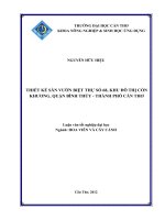 THIẾT kế sân vườn BIỆT THỰ số 68, KHU đô THỊ cồn KHƯƠNG, QUẬN BÌNH THỦY   THÀNH PHỐ cần THƠ 