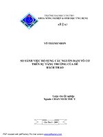 SO SÁNH VIỆC bổ SUNG các NGUỒN đạm vô cơ TRÊN sự TĂNG TRƯỞNG của dê BÁCH THẢO 