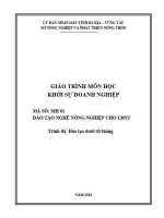 Giáo trình môn học khởi nghiệp doanh nghiệp