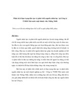 Phân tích thực trạng đào tạo và phát triển nguồn nhân lực  tại công ty TNHH nhà nước một thành viên thống nhất 