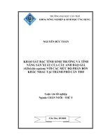 KHẢO sát đặc TÍNH SINH TRƯỞNG và TÍNH NĂNG sản XUẤT của cây ANH đào GIẢ với các mức độ PHÂN bón KHÁC NHAU tại THÀNH PHỐ cần THƠ 
