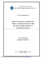 HIỆU QUẢ PHÂN hữu cơ bã bùn mía TRONG cải THIỆN một số đặc TÍNH hóa học đất PHÈN TRỒNG gấc tại TRI tôn   AN GIANG 