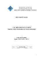 CÁC BIỆN PHÁP xử lý PHÂN  TRONG CHĂN NUÔI HEO AN TOÀN SINH học 