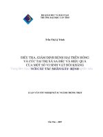 ĐIỀU TRA, GIÁM ĐỊNH BỆNH hại TRÊN HỒNG và cúc tại THỊXÃ SA đéc và HIỆU QUẢ của một số VI SINH vật đối KHÁNG với các tác NHÂN gây BỆNH 