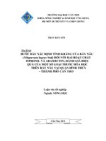 BƯỚC đầu xác ĐỊNH TÍNH KHÁNG của rầy nâu đối với HAI HOẠT CHẤT FIPRONIL và ABAMECTIN; ĐÁNH GIÁ HIỆU QUẢ của một số LOẠI THUỐC hóa học TRÊN rầy nâu tại QUẬN BÌNH THỦY –THÀNH PHỐ cần THƠ 