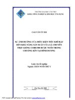 SỰ ẢNH HƯỞNG của điều KIỆN TIỂU KHÍ hậu đến KHẢ NĂNG sản XUẤT của gà CHUYÊN THỊT GIỐNG COBB 500 được NUÔI TRONG CHUỒNG kín tại BÌNH DƯƠNG 