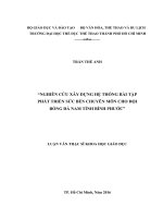 Nghiên Cứu Xây Dựng Hệ Thống Bài Tập Phát Triển Sức Bền Chuyên Môn Cho Đội Bóng Đá Nam Tỉnh Bình Phước