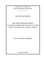 Phát Triển Thị Trường Dịch Vụ Gia Công Xuất Khẩu Hàng May Mặc Của Tổng Công Ty May Hƣng Yên – Công Ty Cổ Phần