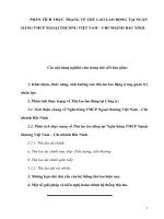 Phân tích thực trạng về thù lao lao động tại ngân hàng TMCP ngoại thương việt nam – chi nhánh bắc ninh