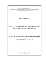 Giải pháp nâng cao hiệu quả sản xuất chè cho hộ nông dân trên địa bàn phía Tây thành phố Thái Nguyên (Luận văn thạc sĩ)
