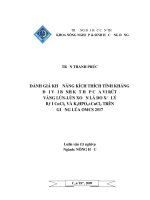 ĐÁNH GIÁ KHẢ NĂNG KÍCH THÍCH TÍNH KHÁNG đối với BỆNH kết hợp của VI rút VÀNG lùn   lùn XOẮN lá DO xử lý bởi cucl2 và K2HPO4 +cucl2 TRÊN GIỐNG lúa OMCS 2517 